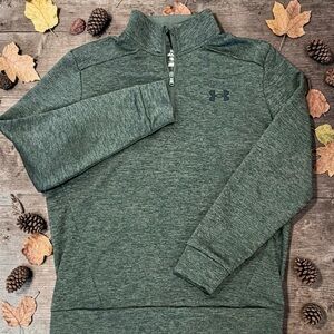 Under Armour Women’s Small Olive Green Quarter Zip Fleece Lined Pullover SM